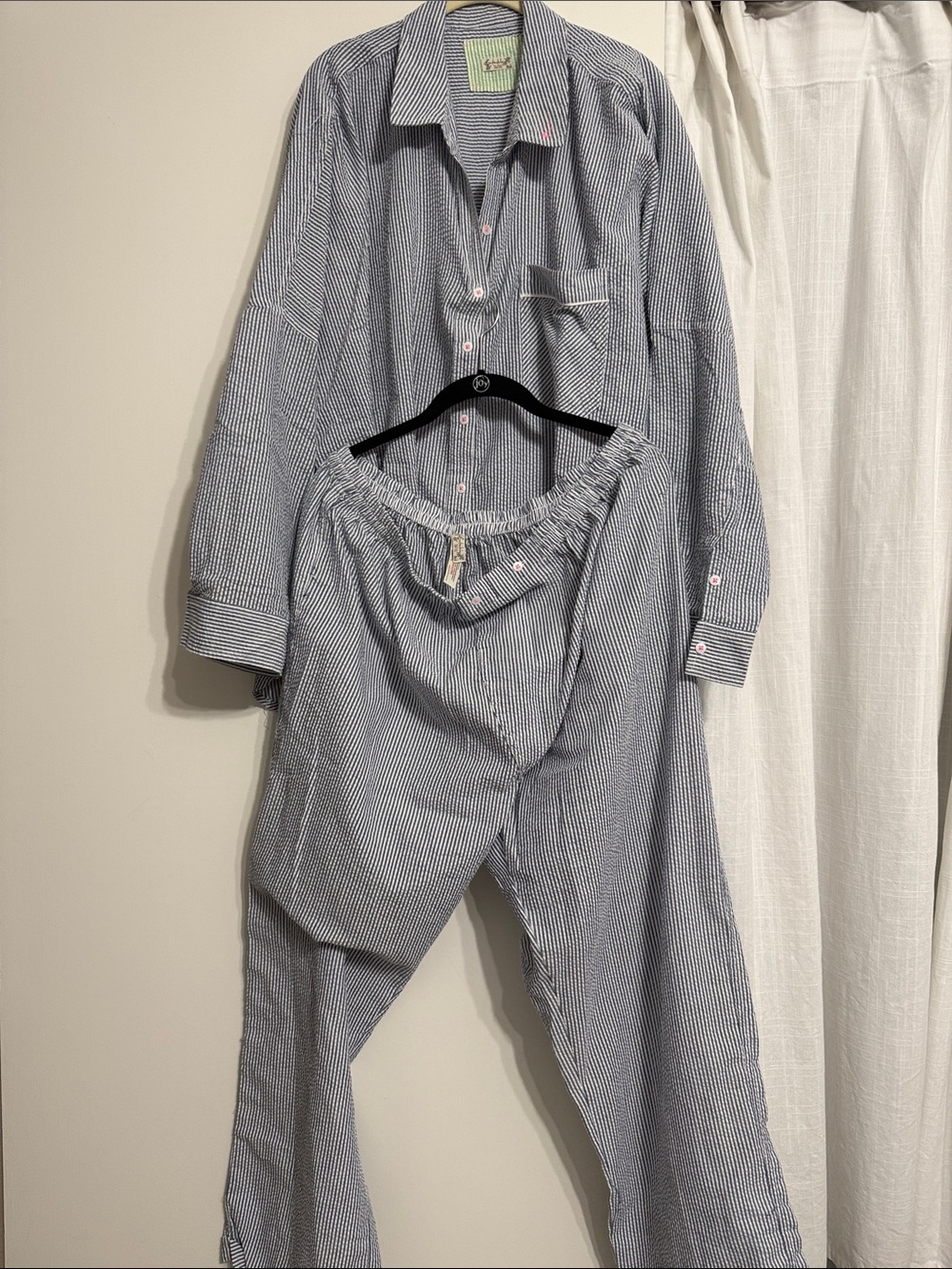 FREE PEOPLE INTIMATELY CLOUD NINE LOUNGE SHIRT - NAVY COMBO